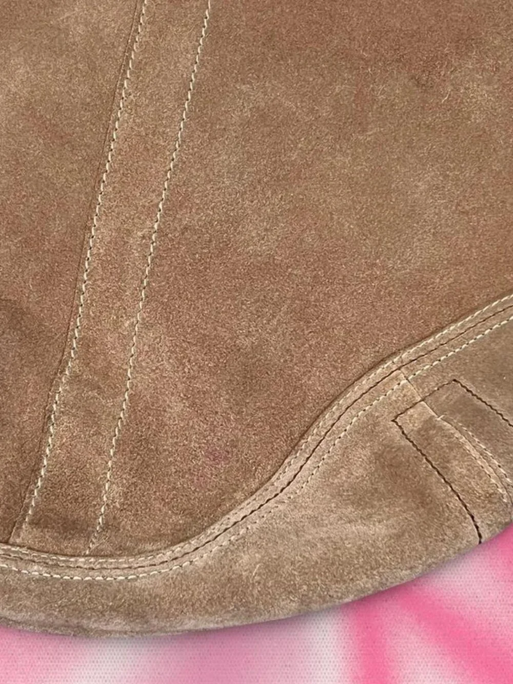 Vintage Y2K Coach Tan Suede Leather Soho Hobo Bag